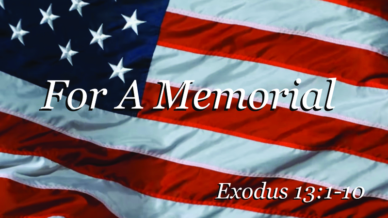 For A Memorial