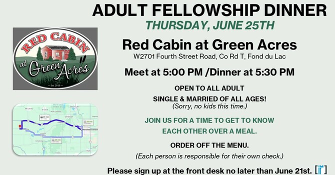 Adult Fellowship Dinner