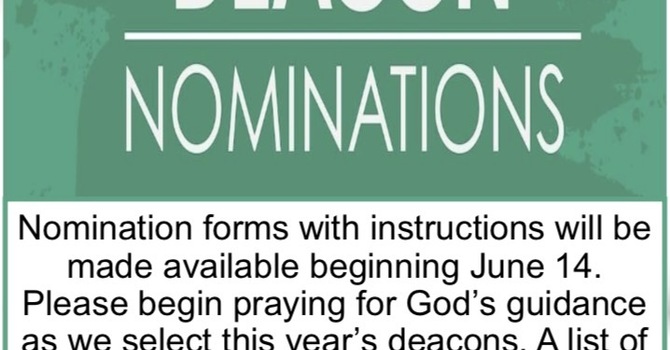 Deacon Nominations  image