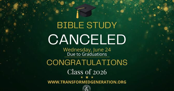 Weekly Virtual Bible Study CANCELED