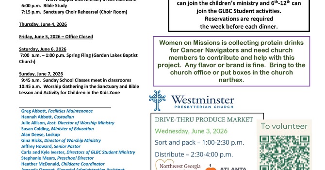 May 27 Newsletter image