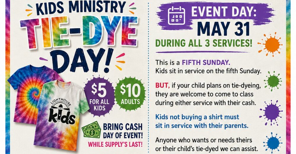 Lighthouse Kids Tie-Dye Day