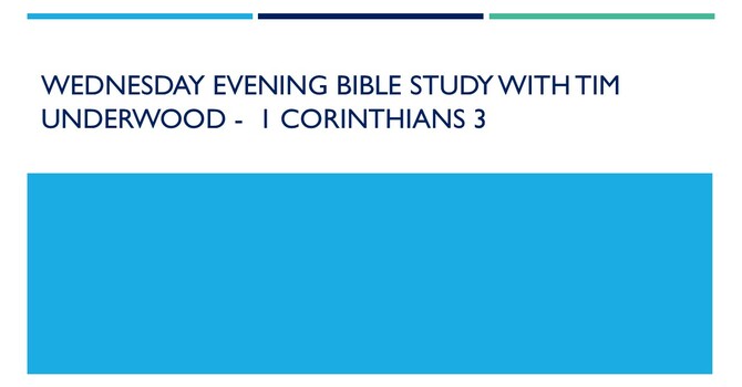 Wednesday Evening Bible Study