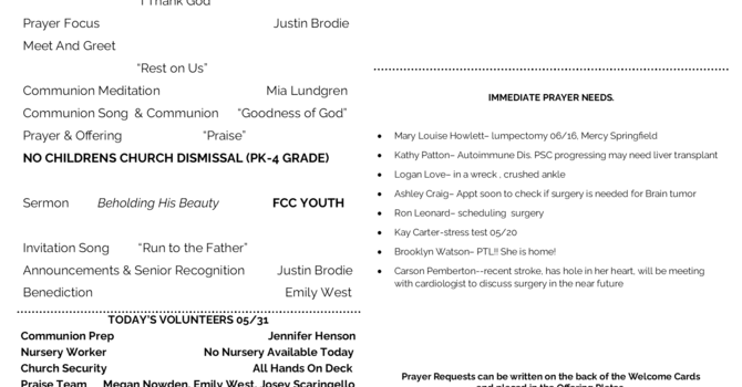 Sunday Bulletin