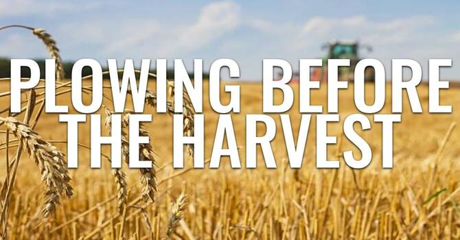 Plowing Before The Harvest - Bro. Nichols