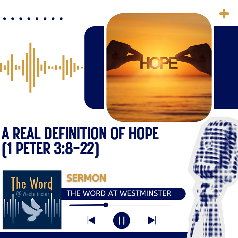 A Real Definition of Hope (1 Peter 3:8-22)