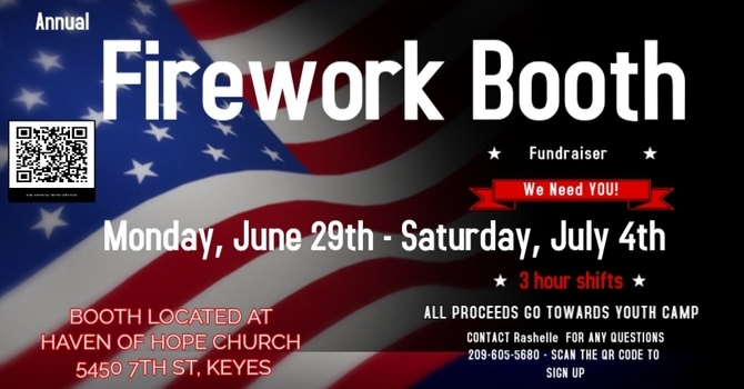 Firework Booth Volunteers Needed
