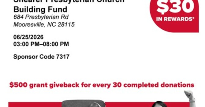 Shearer Presbyterian Church Blood Drive June 25, 2026 image