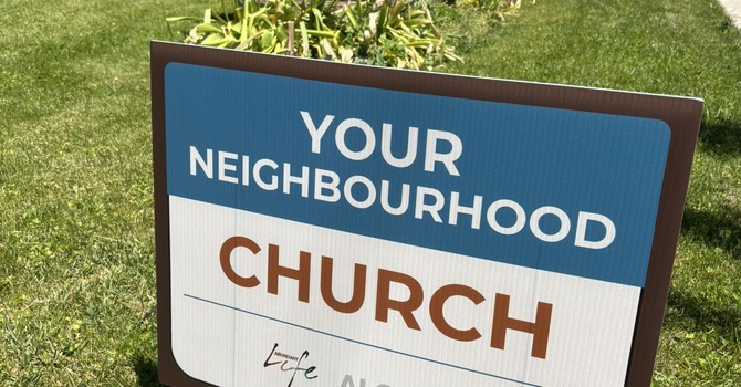 OUR NEW SIGN! image