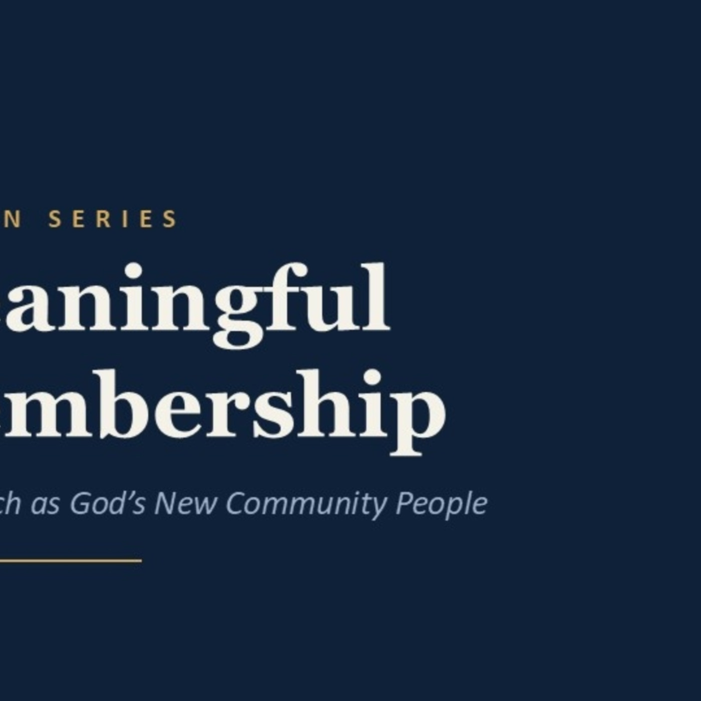 Meaningful Membership Lives in Meaningful Relationships episode artwork