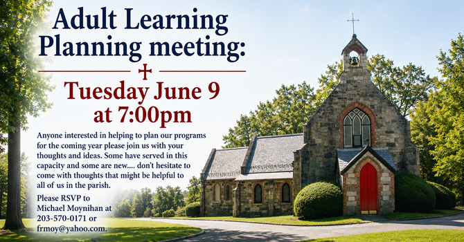 Adult Learning Planning meeting