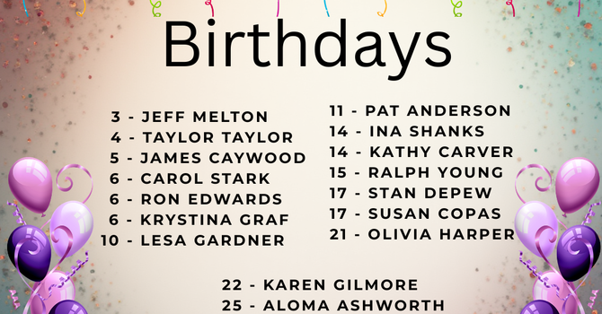 June Birthdays