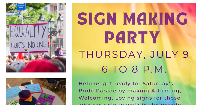 Sign-making party!