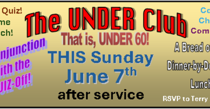 An Under Club Lunch ~ THIS SUNDAY! image