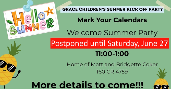 "Welcome to Summer" Party - Postponed
