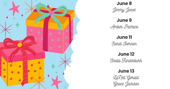 Birthdays June 7 - June 13 image