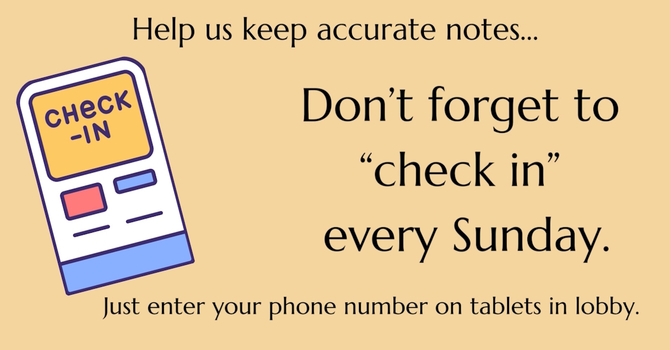 Don't Forget to Check In