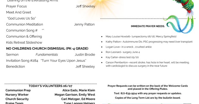 Sunday Bulletin