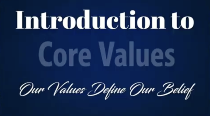 "Introduction To Core Values"