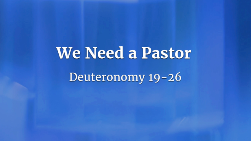 We Need a Pastor