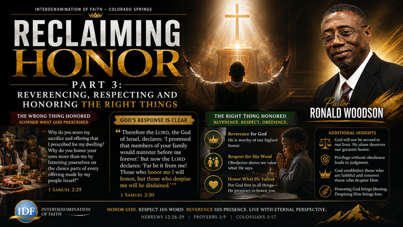Reclaiming Honor Part 3: Reverencing, Respecting and Honoring the Right Things