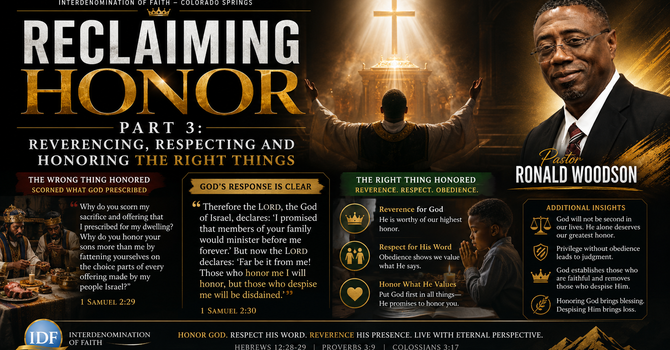 Reclaiming Honor Part 3: Reverencing, Respecting and Honoring the Right Things