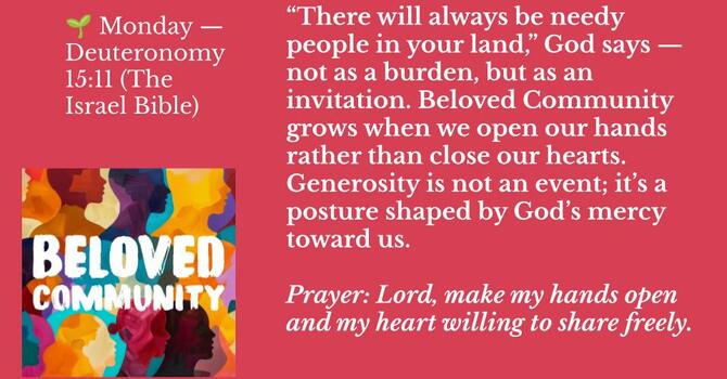 Monday – Deuteronomy 15:11 