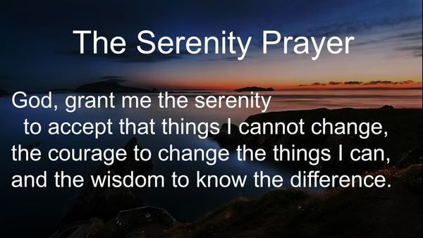 The Serenity Prayer