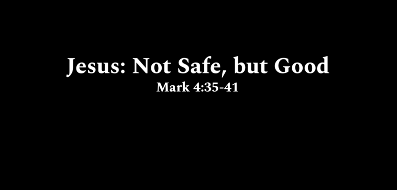 Jesus: Not safe, but good
