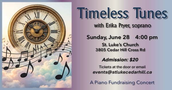 Timeless Tunes, a Piano Fundraising Concert - Sunday, June 28th at 4 pm