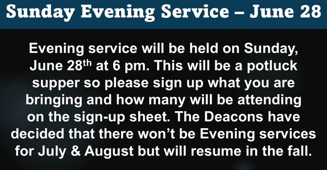 Sunday Evening Service