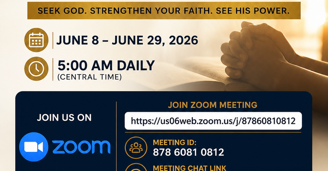  BDTC 21-Day Corporate Fast & Prayer 