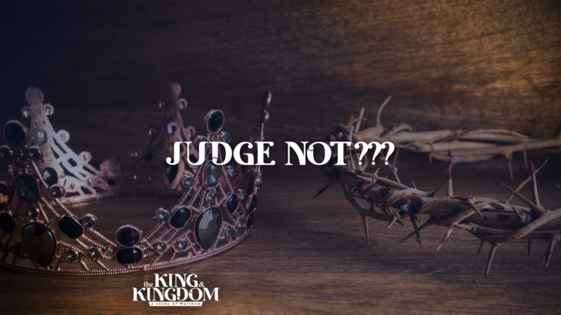 Judge Not???