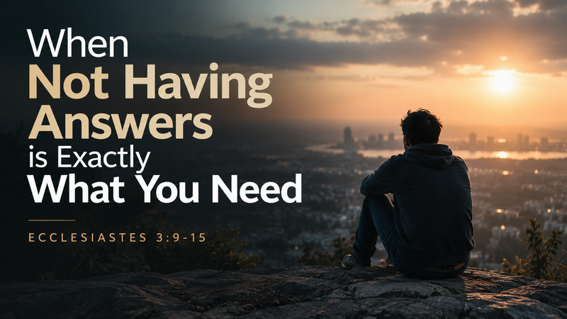 When Not Having Answers is Exactly What You Need