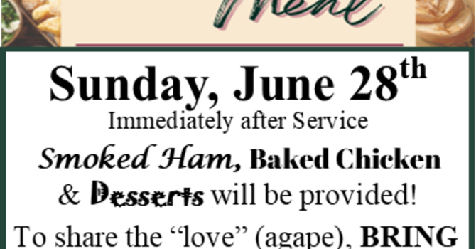 AGAPE MEAL!! image