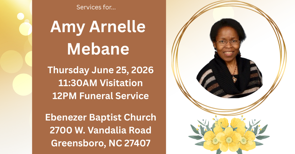 Services for Amy Arnelle Mebane