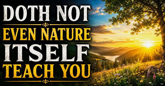 Doth Not Even Nature Itself Teach You