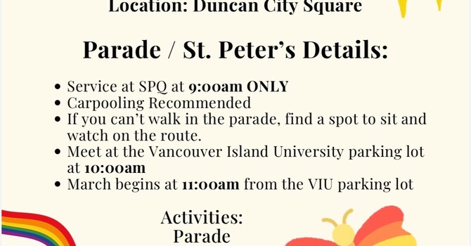 BAS Eucharist Service / Cowichan Pride Parade