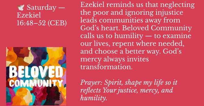 Saturday – Ezekiel 16:48-52 (CEB)