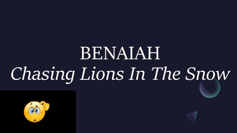 BENIAH - CHASING LIONS IN THE SNOW