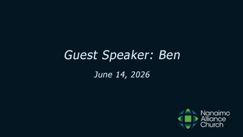Guest Speaker: Ben