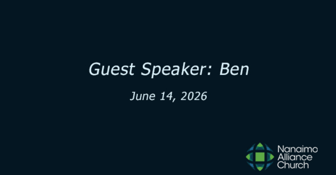 Guest Speaker: Ben