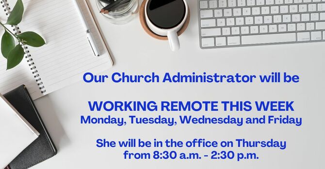 CHURCH ADMIN WORKING REMOTE