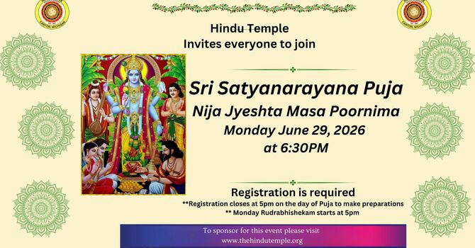 Jyeshta Masa Poornima Satyanarayana Puja