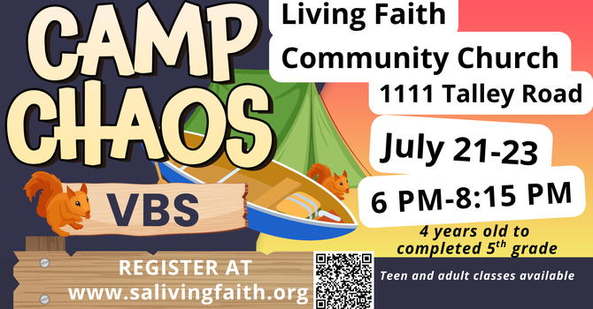VBS 2026: Camp Chaos – July 21-23  image