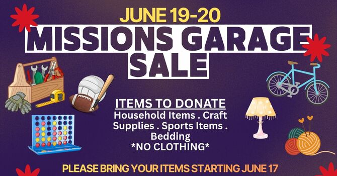 Missions Garage Sale