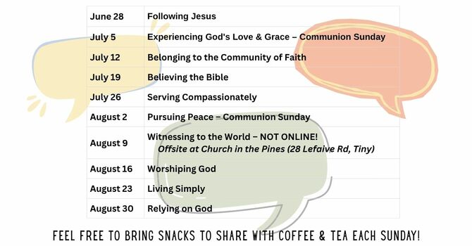 Covenant Summer Conversations