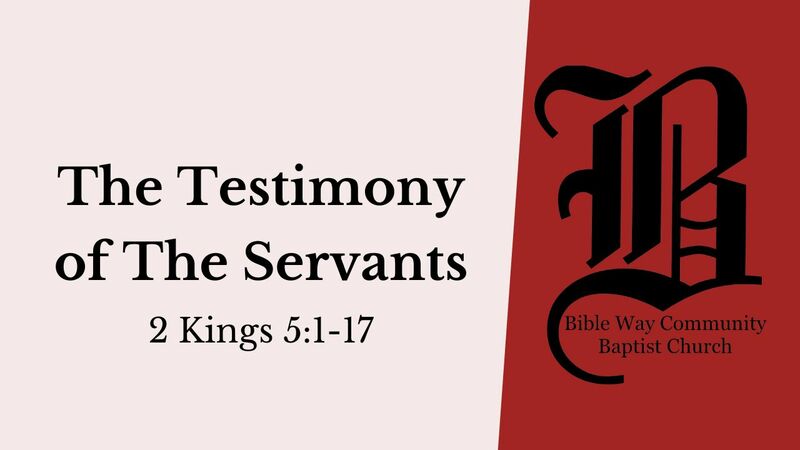 The Testimony of The Servants