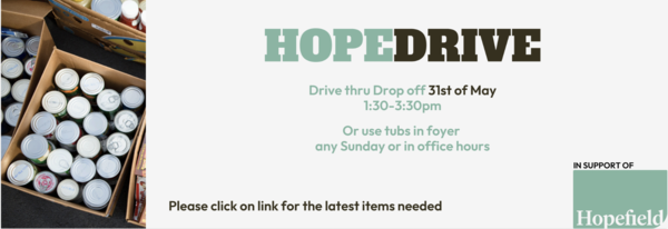 HopeDrive is Next week 