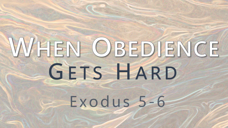 This Sunday's Message... "When Obedience Gets Hard"